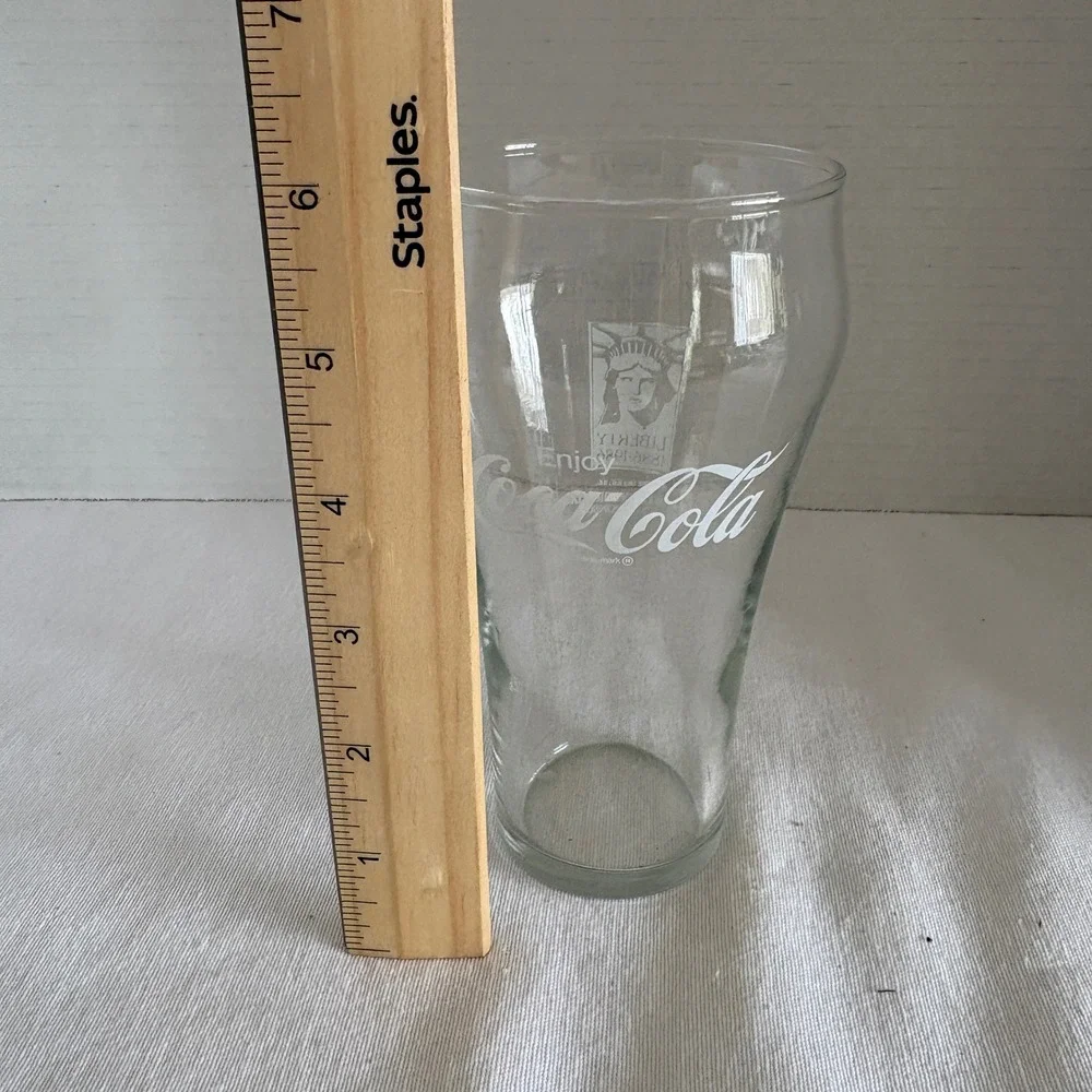 Vintage Coca-Cola Statue of Liberty Centennial Glass 1886-1986 Grand Union 6in‎